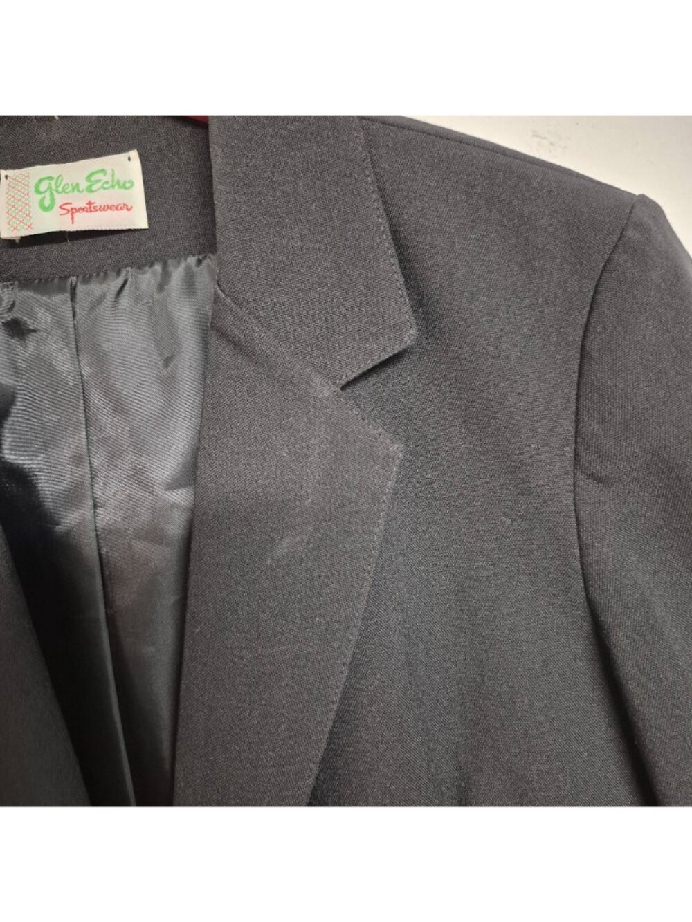 Glen Echo Women's Black Blazer Jacket Size M 2 Button Front - Picture 5 of 6